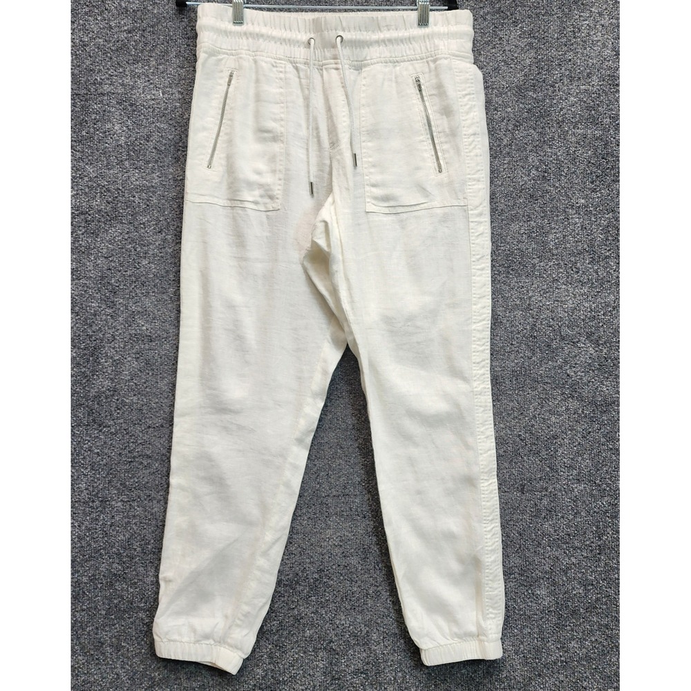 Athleta Cabo Linen Jogger Women's 100% Linen Coastal Beach Travel Pants Size 8